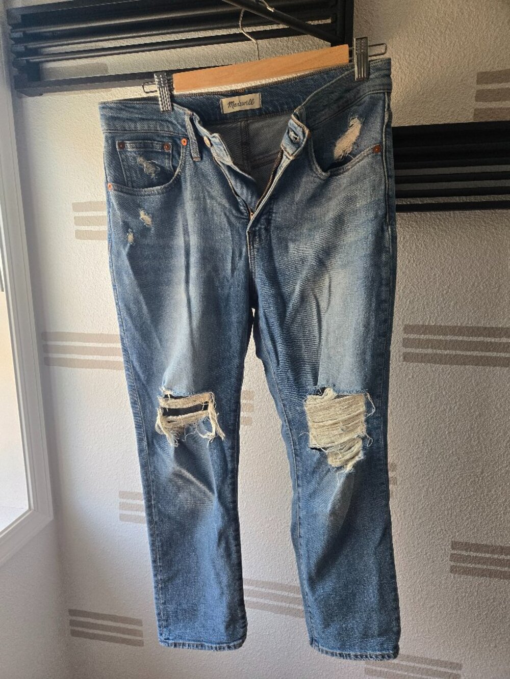 Madewell The Perfect Vintage Jean Medium Wash Distressed Size 28P